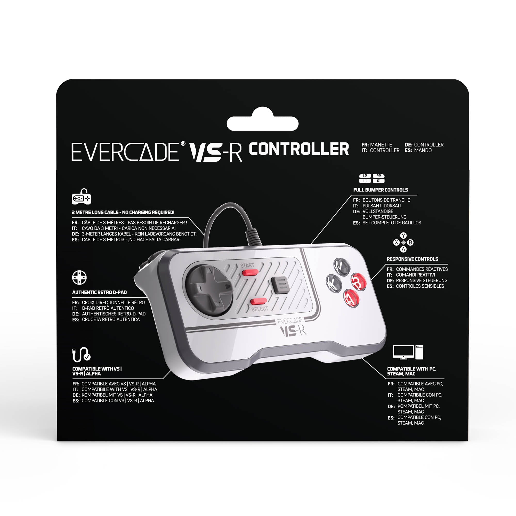 Evercade VS-R  Wired Controller - Classic Retro