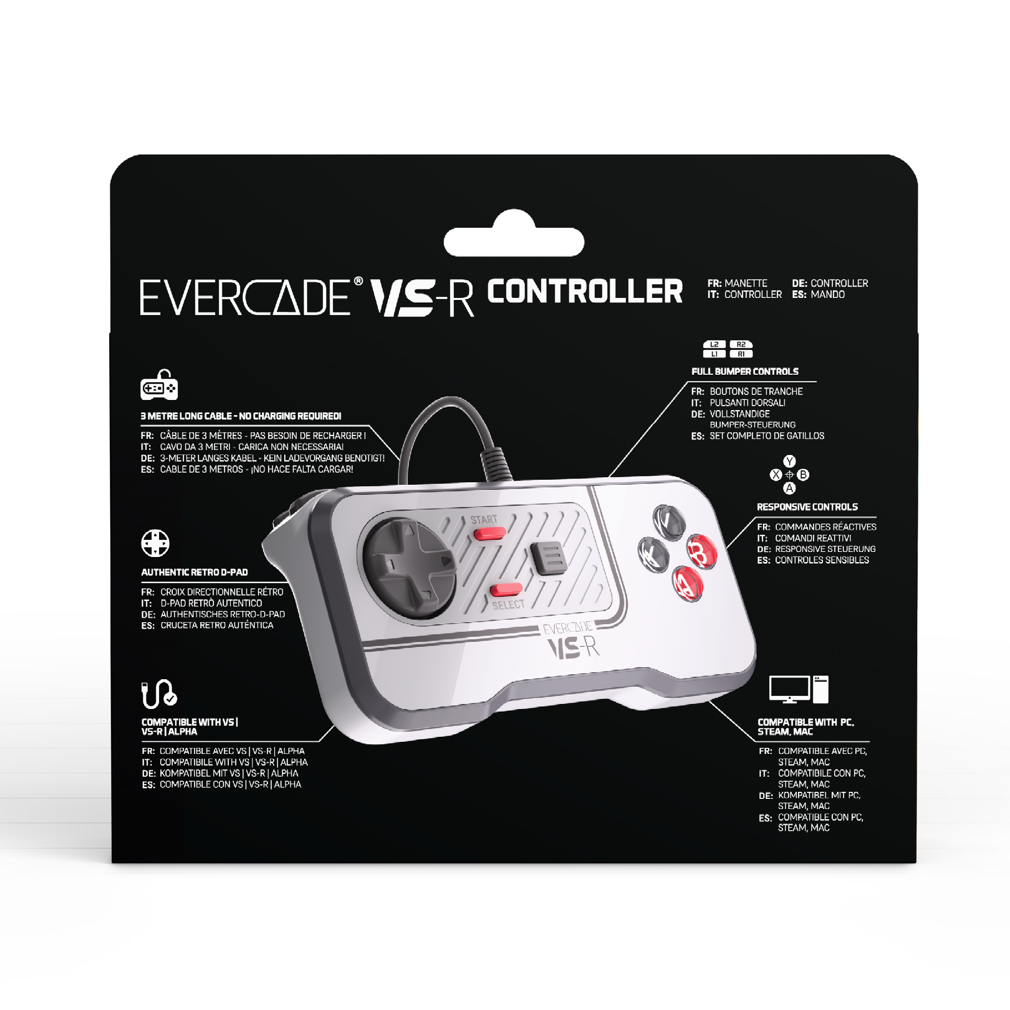 Evercade VS-R Wired Controller - Classic Retro