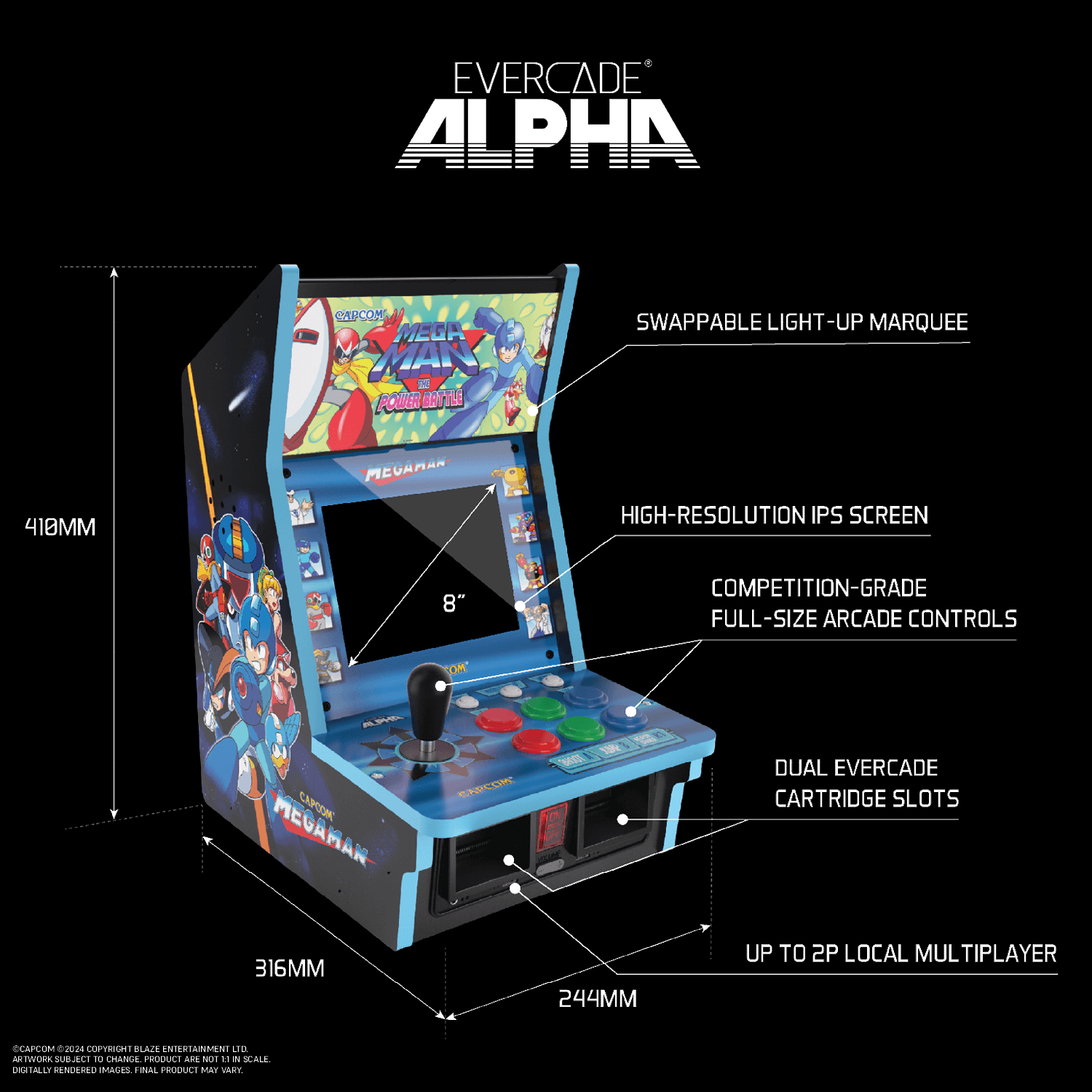 Evercade Alpha Mega Man™ Bartop Arcade
