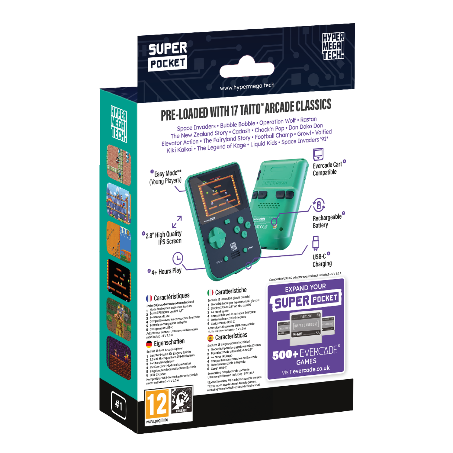 HyperMegaTech! Taito Super Pocket Case Bundle