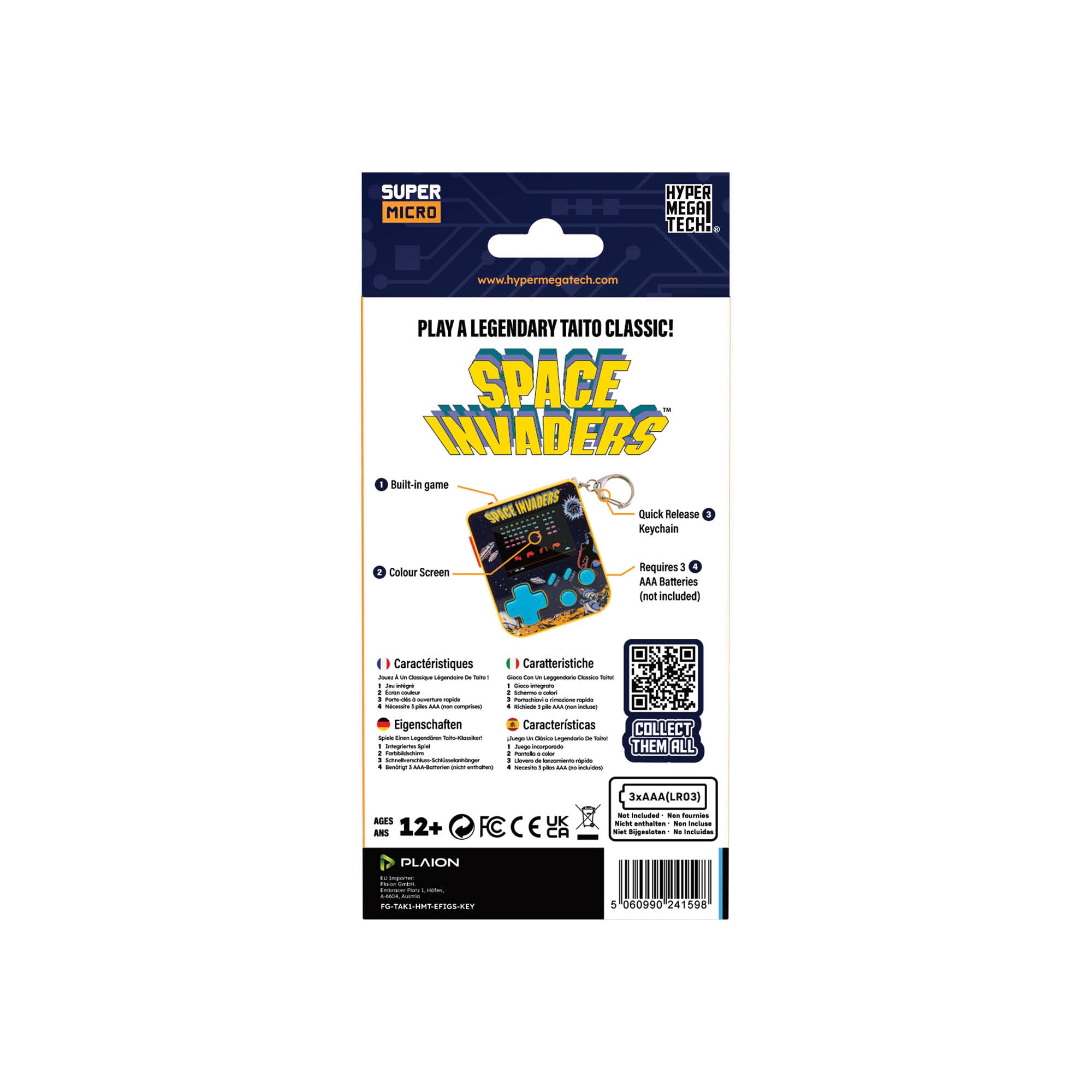 Super Micro Space Invaders Keychain Gamer