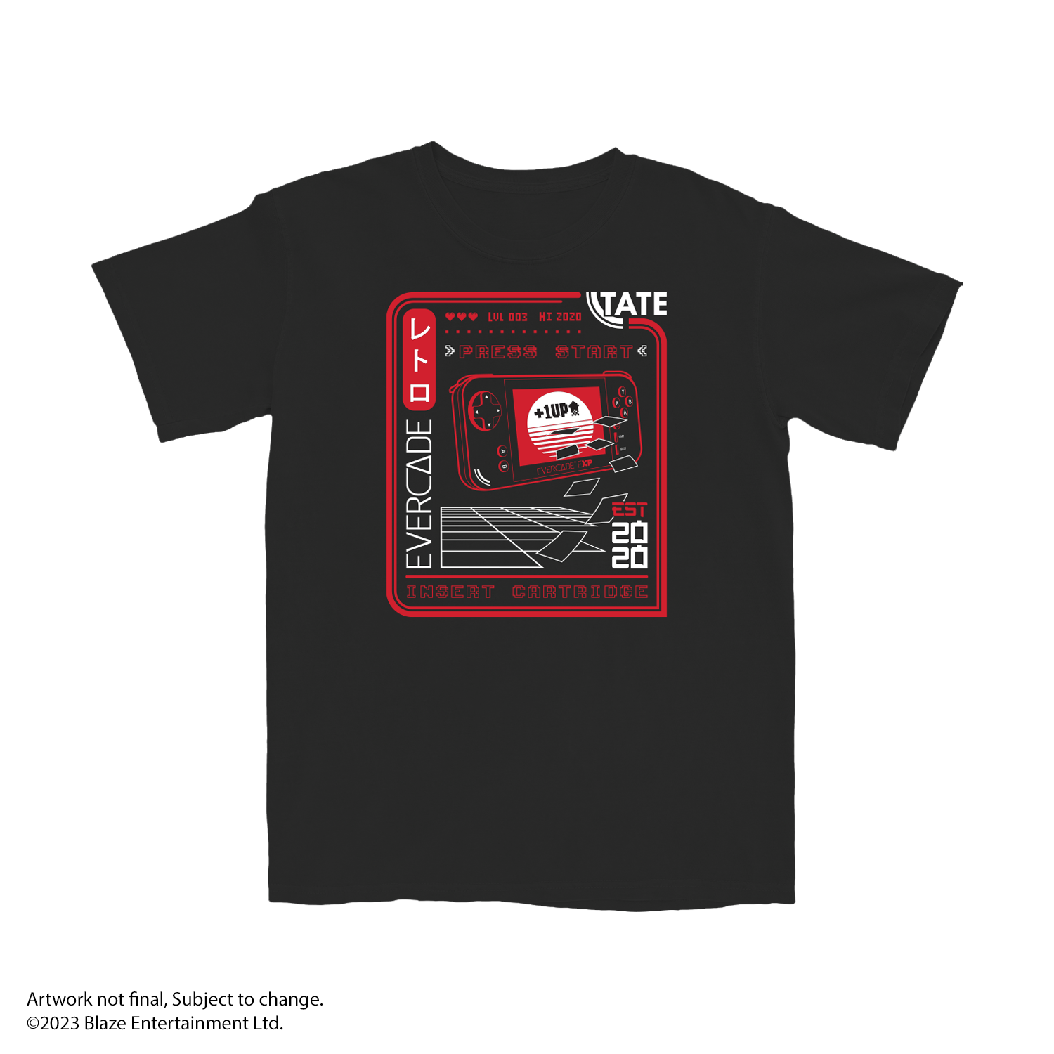 Evercade Black Tate T-Shirt