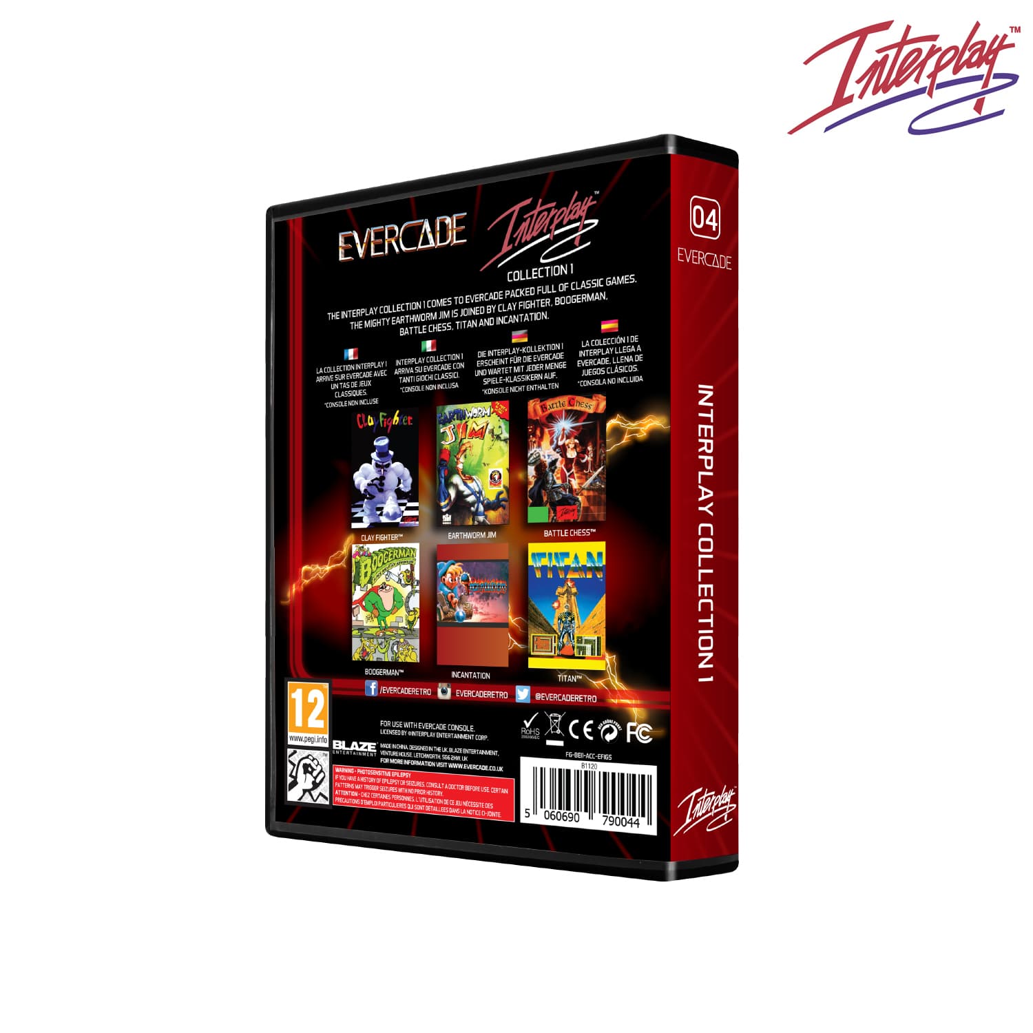 interplay collection 1 evercade - back of box