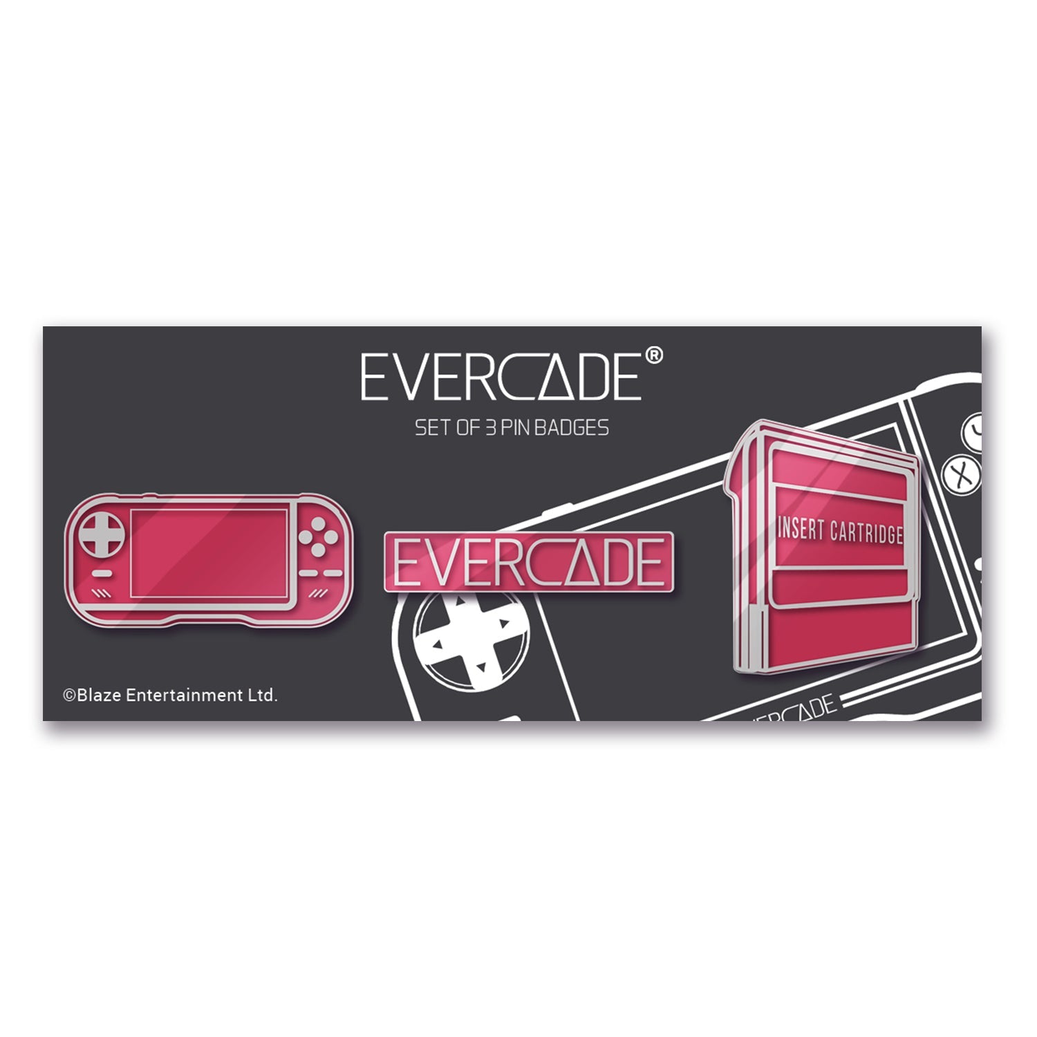 Evercade Handheld Pin Badge Set