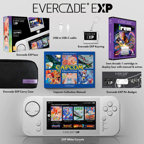 Evercade EXP White Edition Bundle