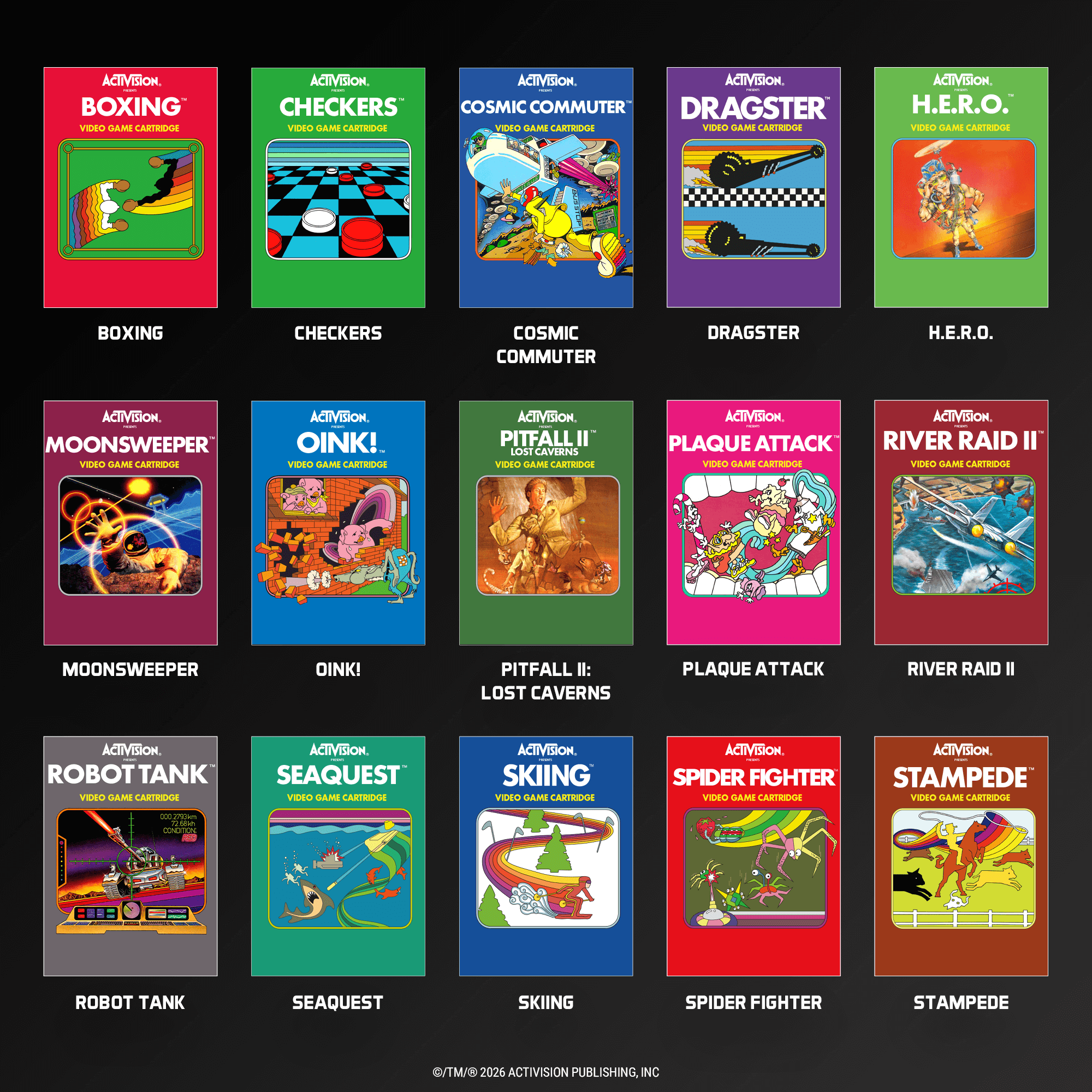 Activision Collection 2 and Mega Cat Studios Collection 3 Cartridge Bundle