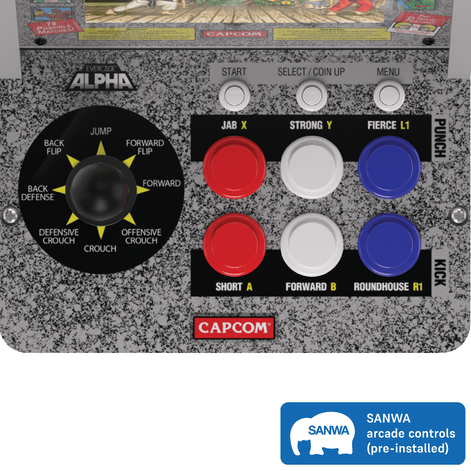 Evercade Alpha Street Fighter™ Deluxe Edition Bartop Arcade