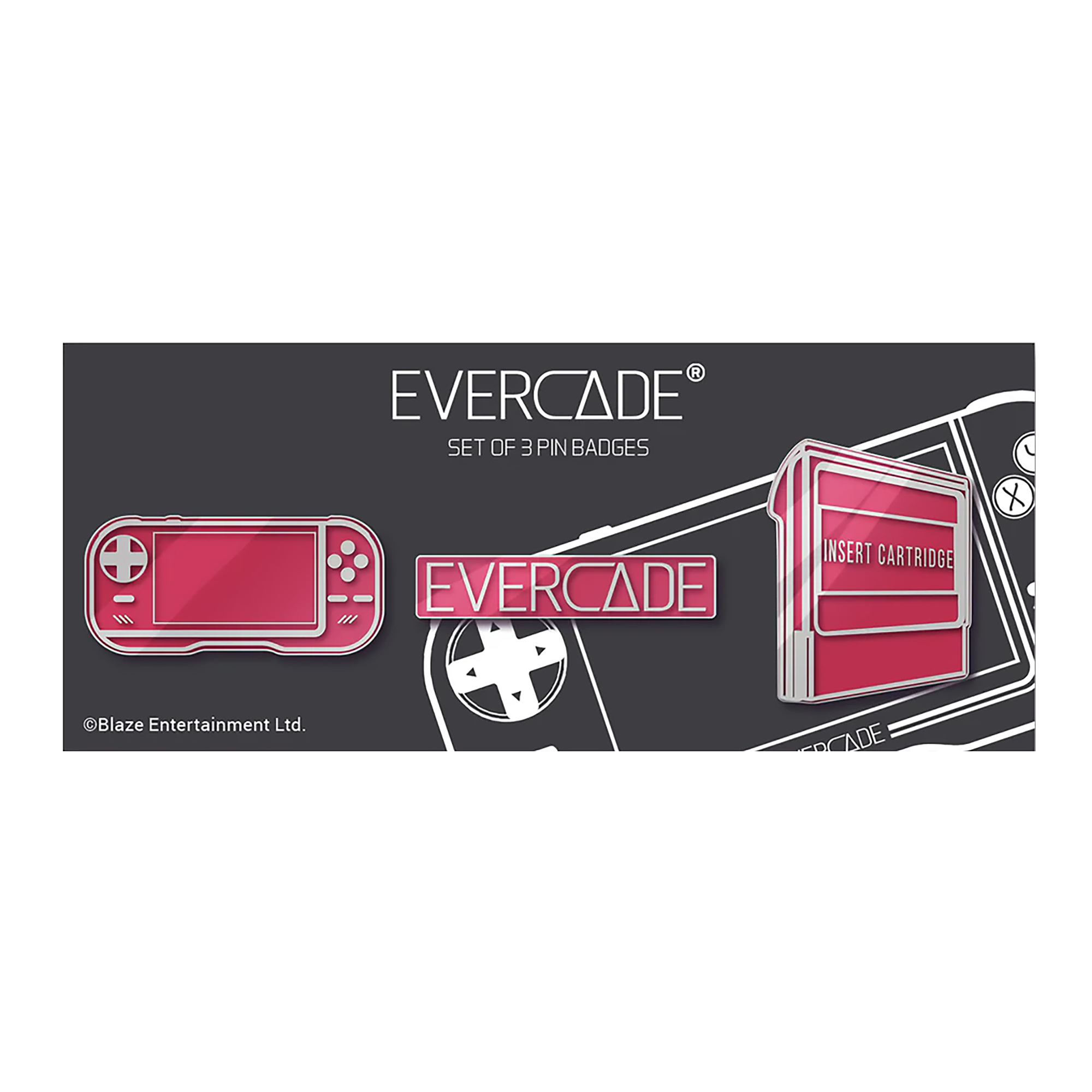 Evercade Handheld Pin Badge Set