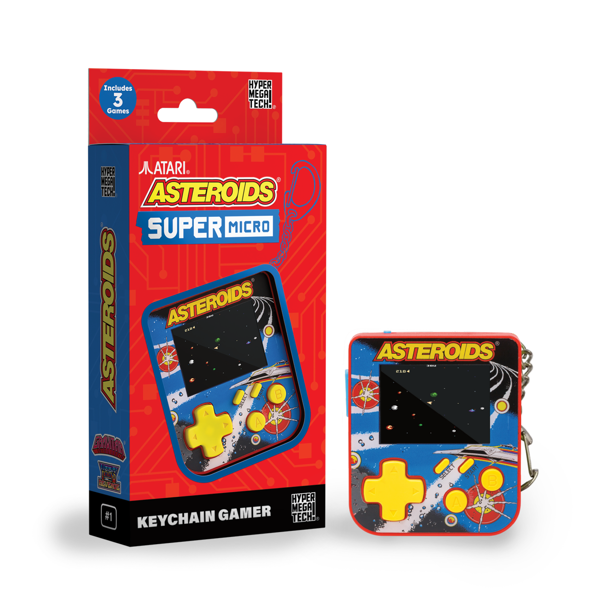 Super Micro Asteroids Keychain Gamer