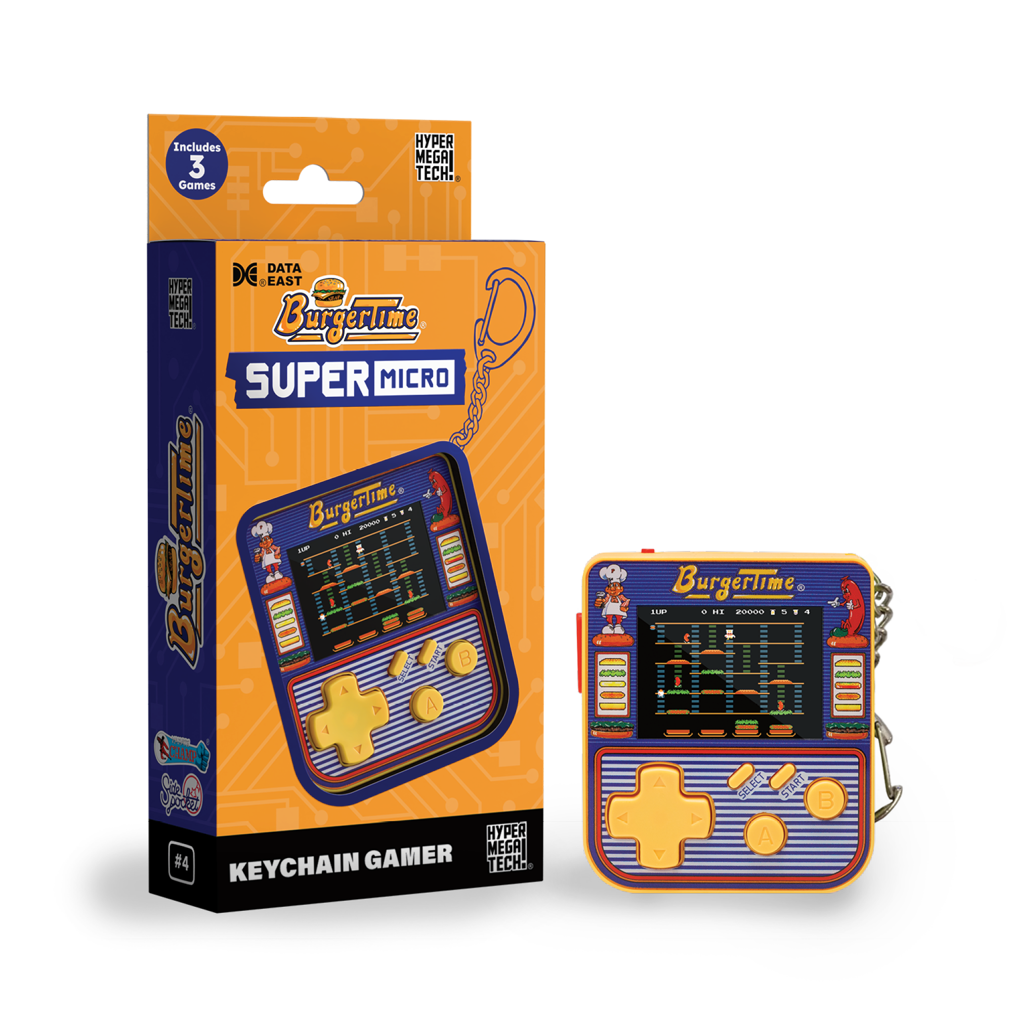 Super Micro Burgertime Keychain Gamer