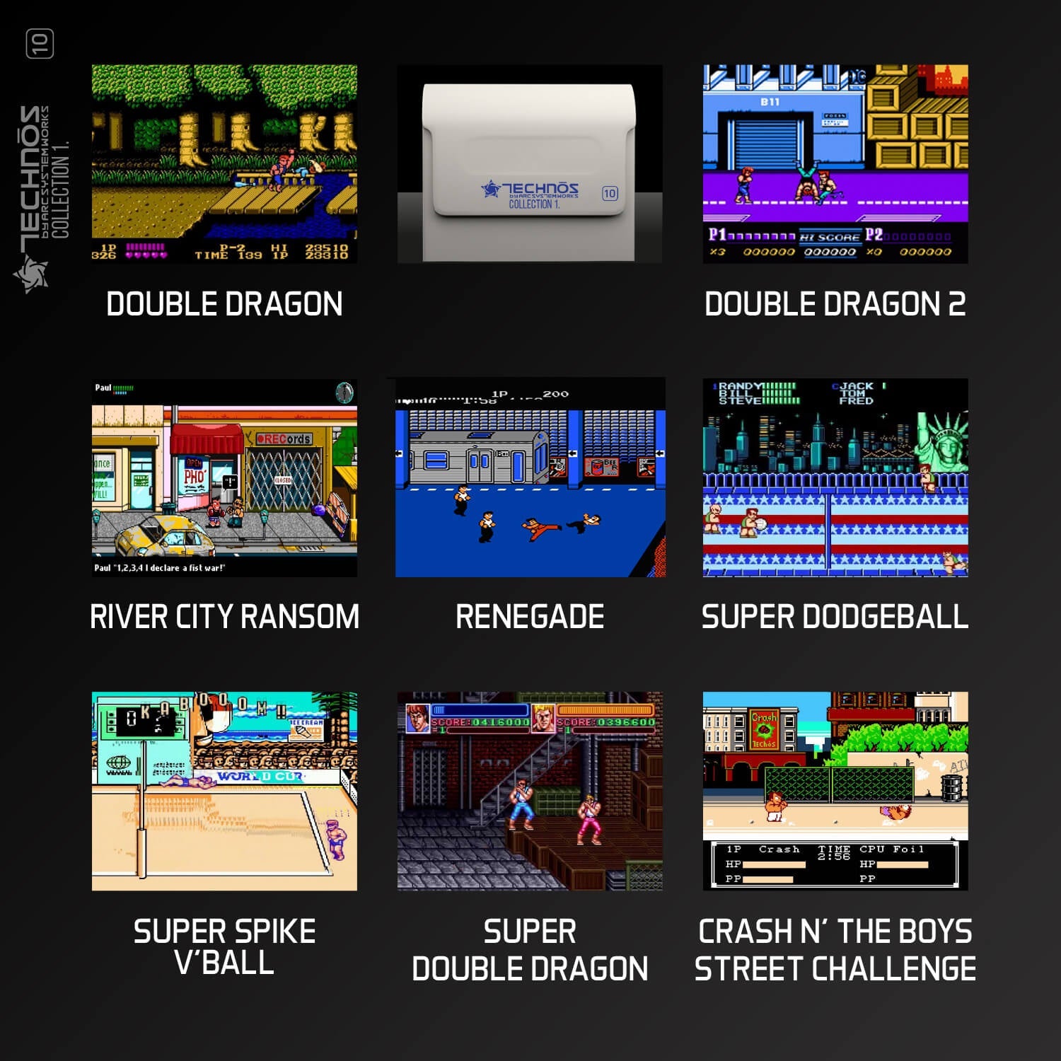Evercade - NEW CARTRIDGE ANNOUNCEMENT 'Technos Collection 1' featuring 8  classic retro games including three Double Dragon games, Renegade, Super  Spike V'Ball, River City Ransom, Crash 'N' The Boys: Street Challenge and