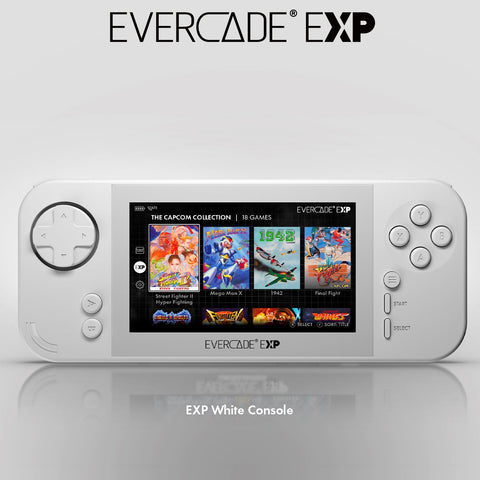 Evercade EXP White Edition with Exclusive Keyring